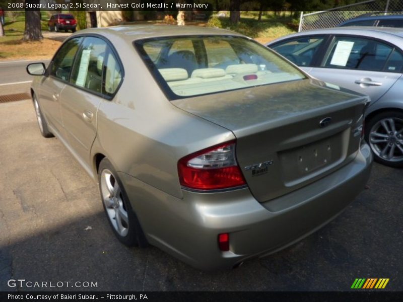 Harvest Gold Metallic / Warm Ivory 2008 Subaru Legacy 2.5i Sedan
