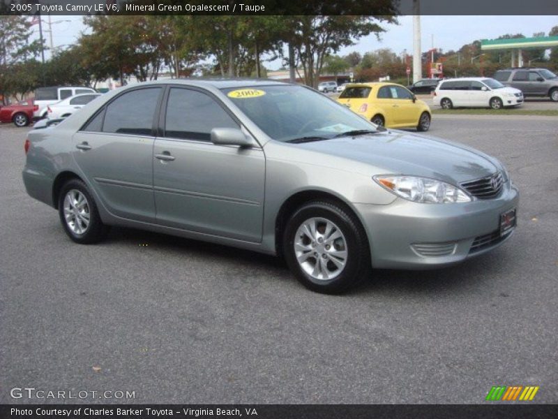 Mineral Green Opalescent / Taupe 2005 Toyota Camry LE V6