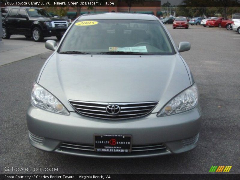 Mineral Green Opalescent / Taupe 2005 Toyota Camry LE V6