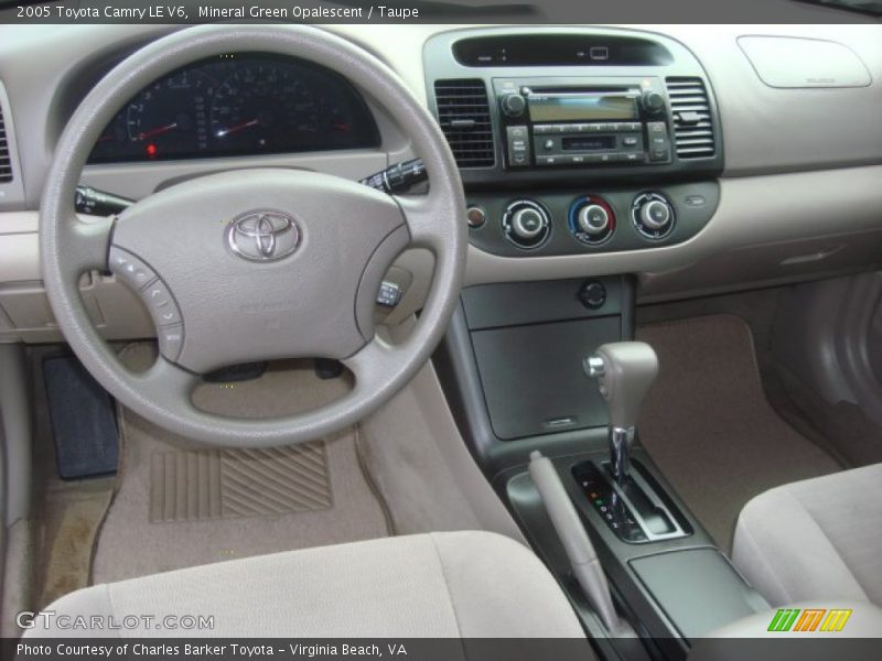 Mineral Green Opalescent / Taupe 2005 Toyota Camry LE V6