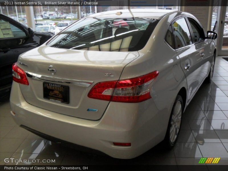 Brilliant Silver Metallic / Charcoal 2013 Nissan Sentra SL