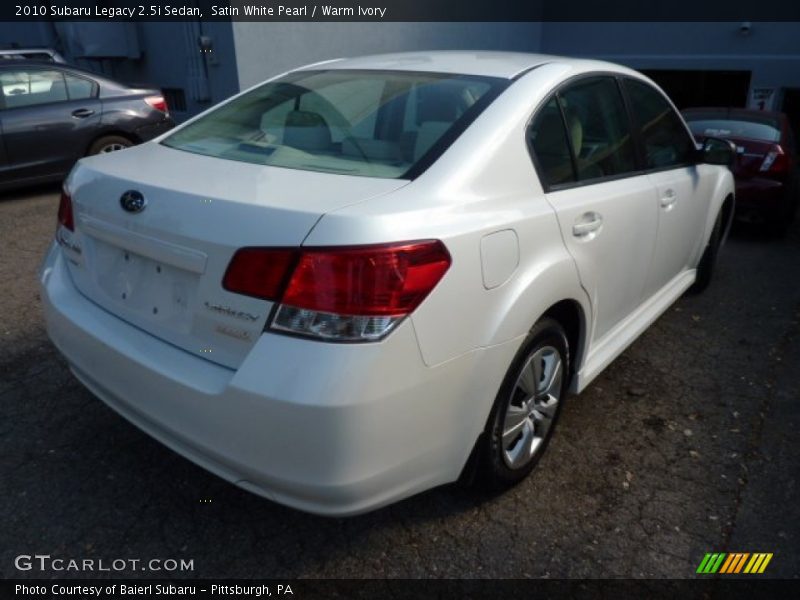 Satin White Pearl / Warm Ivory 2010 Subaru Legacy 2.5i Sedan