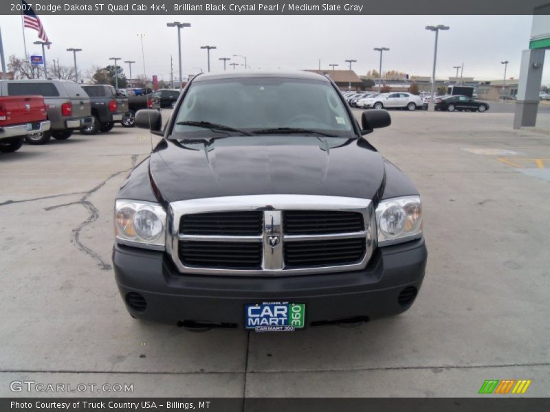 Brilliant Black Crystal Pearl / Medium Slate Gray 2007 Dodge Dakota ST Quad Cab 4x4