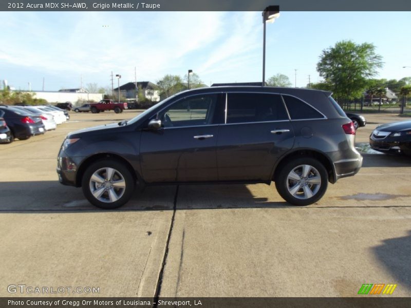 Grigio Metallic / Taupe 2012 Acura MDX SH-AWD