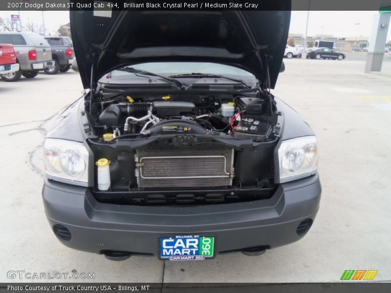 Brilliant Black Crystal Pearl / Medium Slate Gray 2007 Dodge Dakota ST Quad Cab 4x4