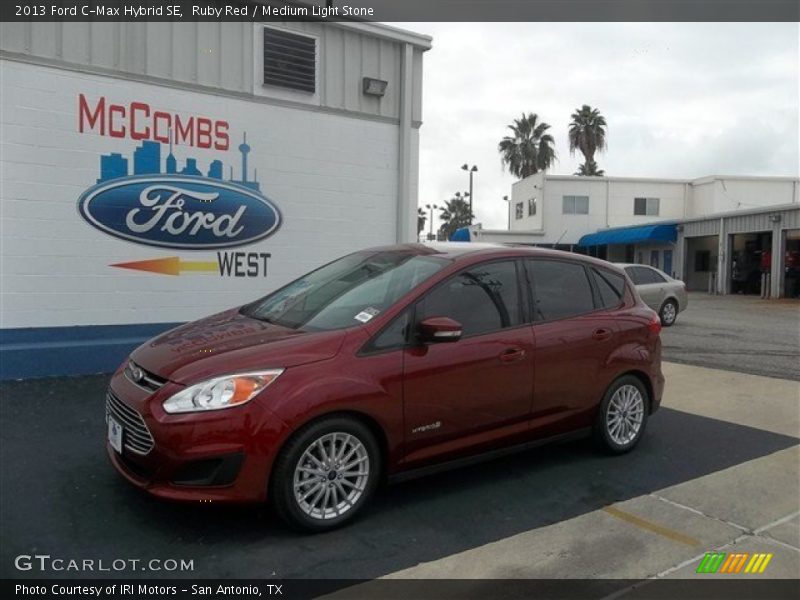 Ruby Red / Medium Light Stone 2013 Ford C-Max Hybrid SE
