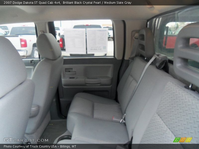 Brilliant Black Crystal Pearl / Medium Slate Gray 2007 Dodge Dakota ST Quad Cab 4x4