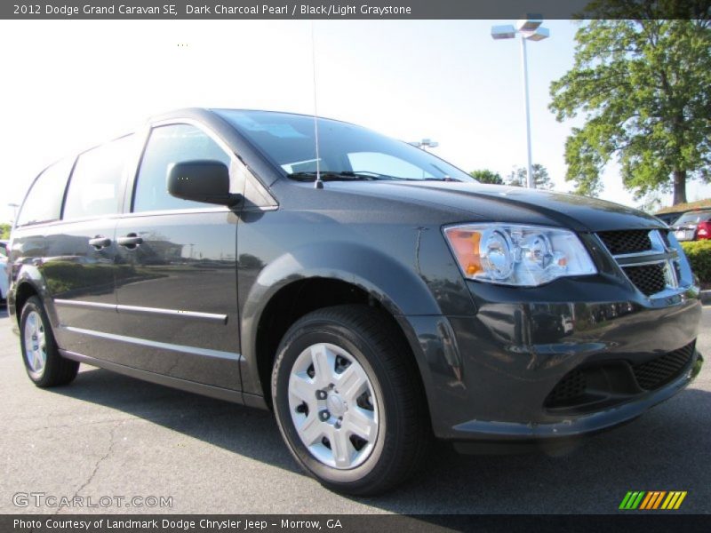 Dark Charcoal Pearl / Black/Light Graystone 2012 Dodge Grand Caravan SE