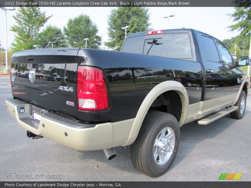 Black / Light Pebble Beige/Bark Brown 2012 Dodge Ram 2500 HD Laramie Longhorn Crew Cab 4x4