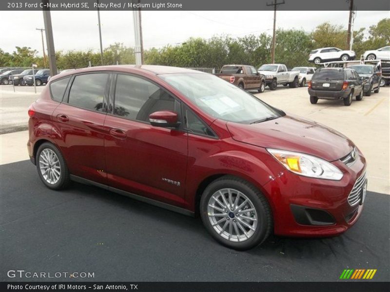 Ruby Red / Medium Light Stone 2013 Ford C-Max Hybrid SE