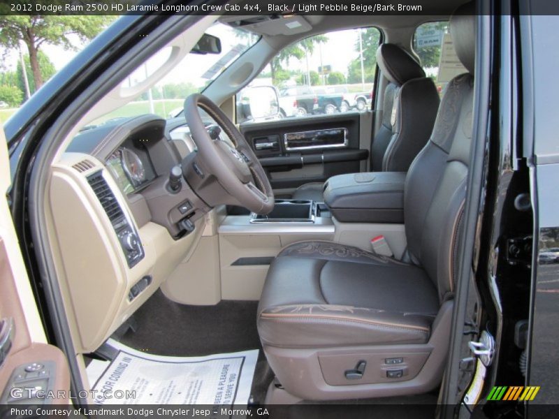 Black / Light Pebble Beige/Bark Brown 2012 Dodge Ram 2500 HD Laramie Longhorn Crew Cab 4x4