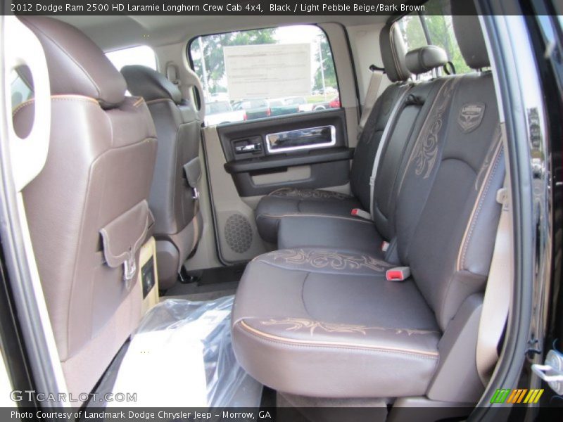 Black / Light Pebble Beige/Bark Brown 2012 Dodge Ram 2500 HD Laramie Longhorn Crew Cab 4x4