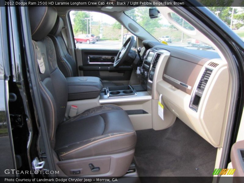 Black / Light Pebble Beige/Bark Brown 2012 Dodge Ram 2500 HD Laramie Longhorn Crew Cab 4x4