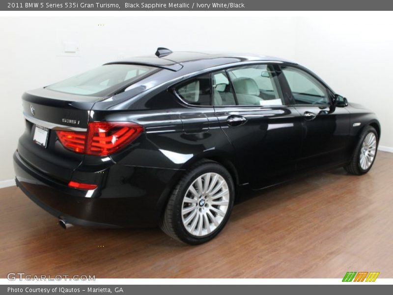 Black Sapphire Metallic / Ivory White/Black 2011 BMW 5 Series 535i Gran Turismo