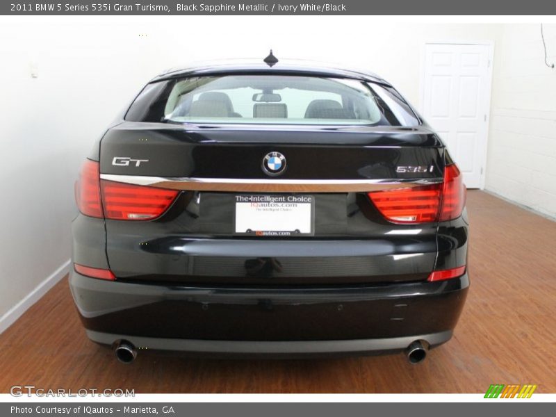 Black Sapphire Metallic / Ivory White/Black 2011 BMW 5 Series 535i Gran Turismo