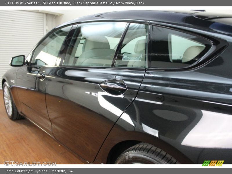 Black Sapphire Metallic / Ivory White/Black 2011 BMW 5 Series 535i Gran Turismo
