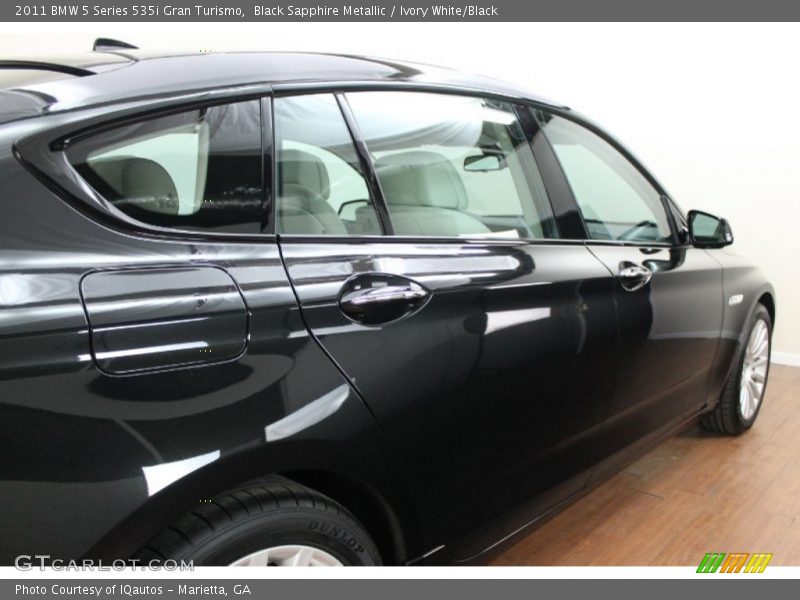 Black Sapphire Metallic / Ivory White/Black 2011 BMW 5 Series 535i Gran Turismo