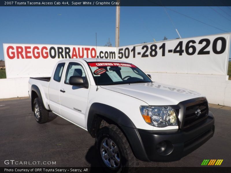 Super White / Graphite Gray 2007 Toyota Tacoma Access Cab 4x4
