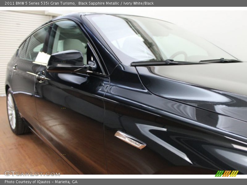 Black Sapphire Metallic / Ivory White/Black 2011 BMW 5 Series 535i Gran Turismo