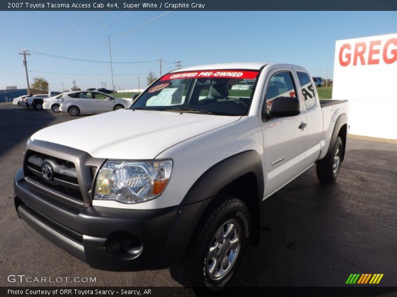 Super White / Graphite Gray 2007 Toyota Tacoma Access Cab 4x4