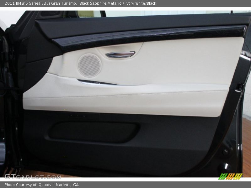 Black Sapphire Metallic / Ivory White/Black 2011 BMW 5 Series 535i Gran Turismo