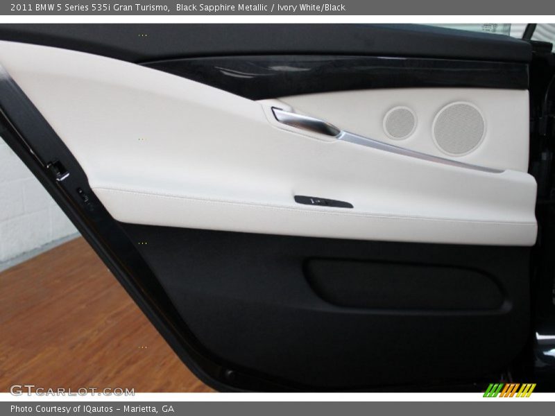 Black Sapphire Metallic / Ivory White/Black 2011 BMW 5 Series 535i Gran Turismo