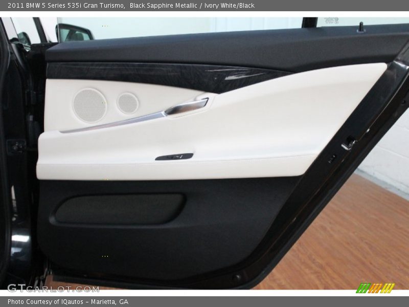 Black Sapphire Metallic / Ivory White/Black 2011 BMW 5 Series 535i Gran Turismo