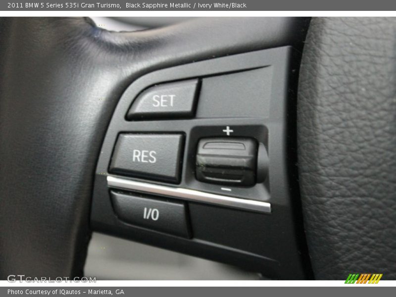Black Sapphire Metallic / Ivory White/Black 2011 BMW 5 Series 535i Gran Turismo