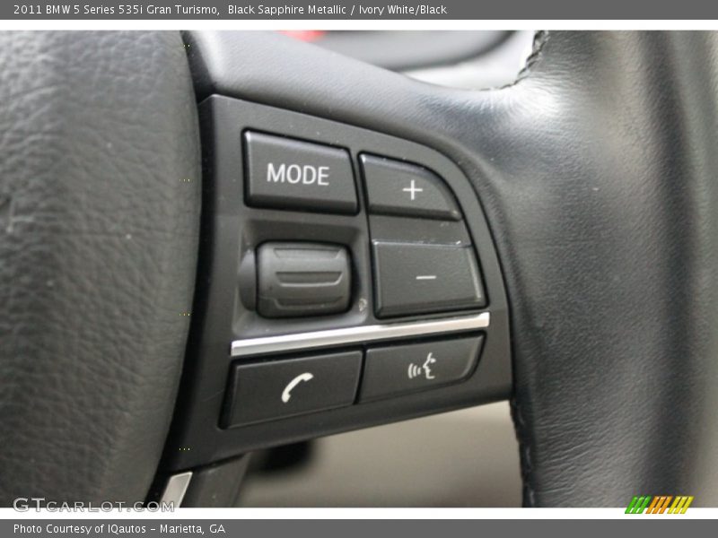 Black Sapphire Metallic / Ivory White/Black 2011 BMW 5 Series 535i Gran Turismo