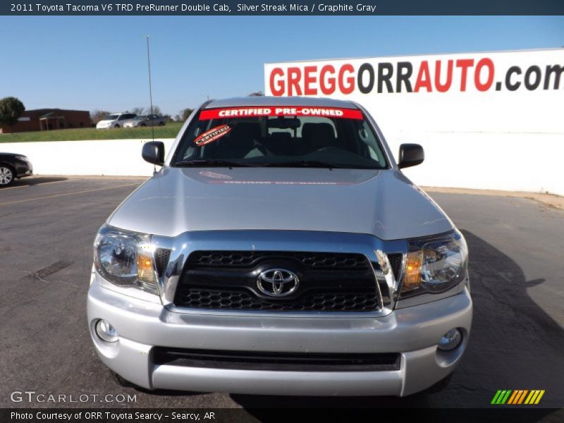 Silver Streak Mica / Graphite Gray 2011 Toyota Tacoma V6 TRD PreRunner Double Cab
