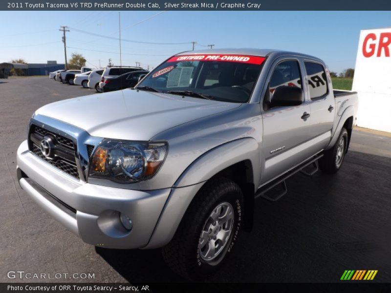 Silver Streak Mica / Graphite Gray 2011 Toyota Tacoma V6 TRD PreRunner Double Cab