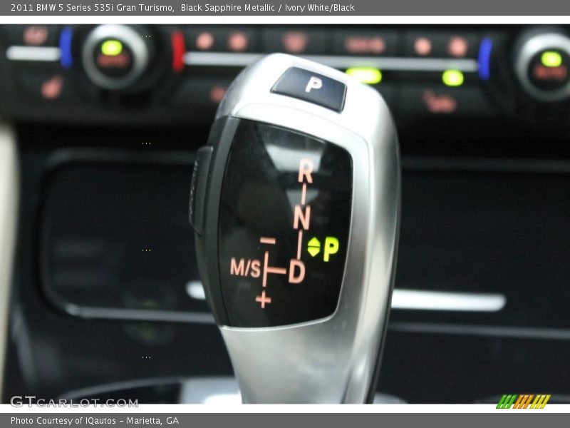 Black Sapphire Metallic / Ivory White/Black 2011 BMW 5 Series 535i Gran Turismo