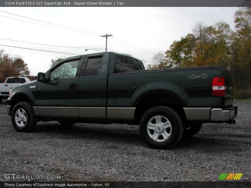 Aspen Green Metallic / Tan 2004 Ford F150 XLT SuperCab 4x4