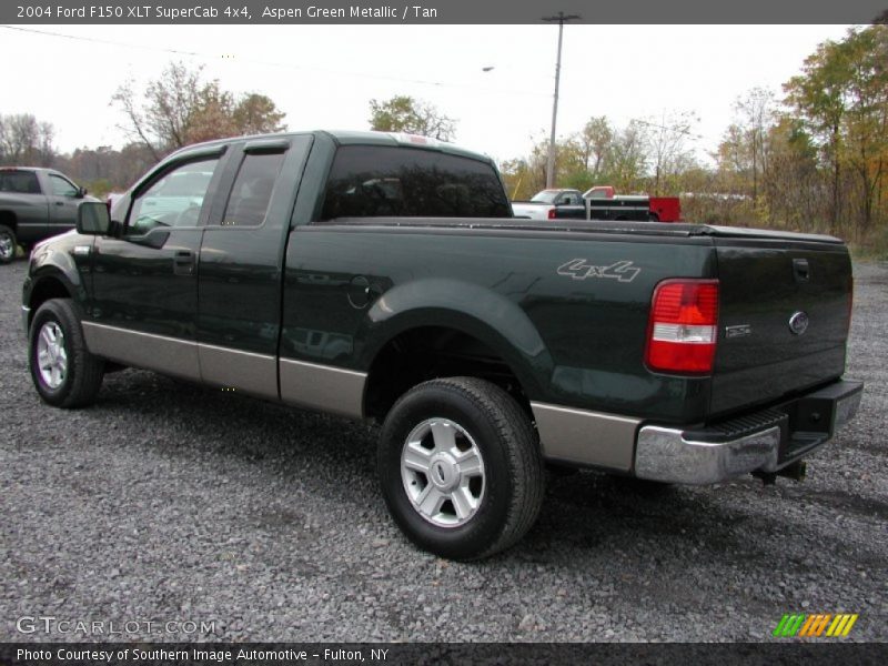 Aspen Green Metallic / Tan 2004 Ford F150 XLT SuperCab 4x4