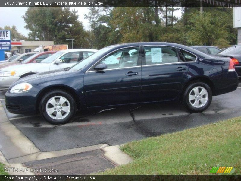 Imperial Blue Metallic / Gray 2007 Chevrolet Impala LT