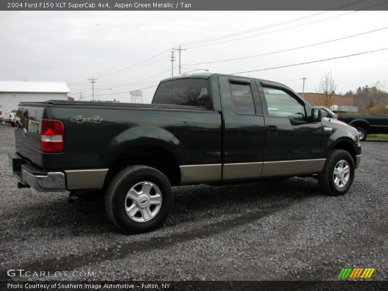 Aspen Green Metallic / Tan 2004 Ford F150 XLT SuperCab 4x4