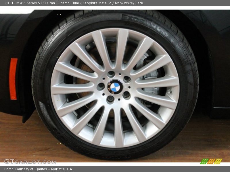 Black Sapphire Metallic / Ivory White/Black 2011 BMW 5 Series 535i Gran Turismo