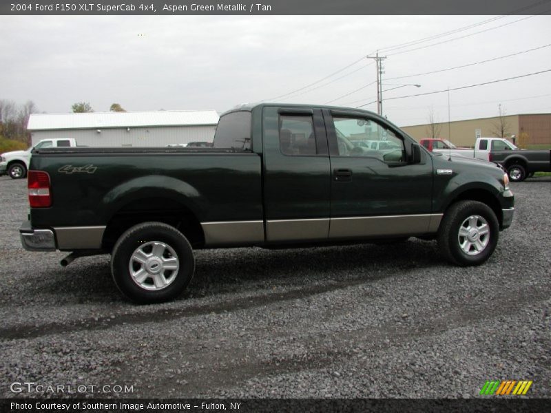 Aspen Green Metallic / Tan 2004 Ford F150 XLT SuperCab 4x4