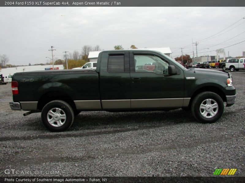 Aspen Green Metallic / Tan 2004 Ford F150 XLT SuperCab 4x4