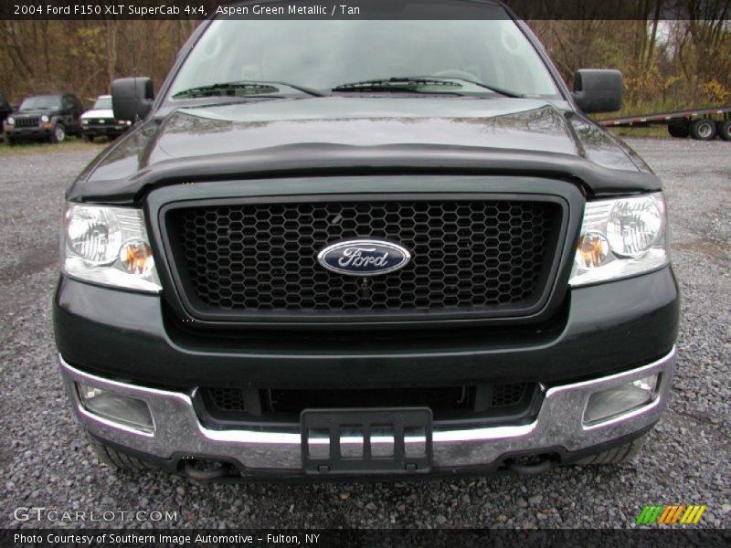 Aspen Green Metallic / Tan 2004 Ford F150 XLT SuperCab 4x4