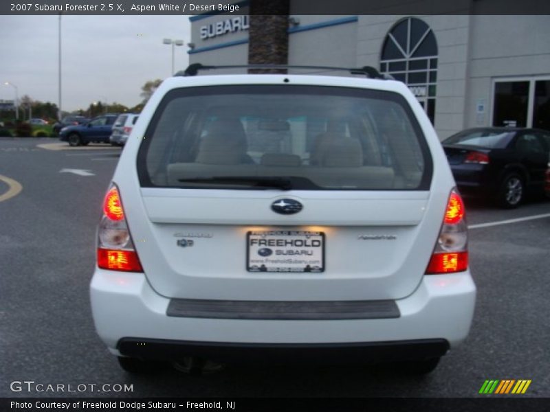 Aspen White / Desert Beige 2007 Subaru Forester 2.5 X