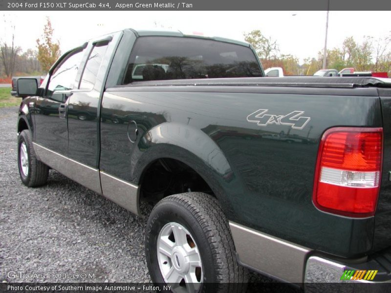 Aspen Green Metallic / Tan 2004 Ford F150 XLT SuperCab 4x4