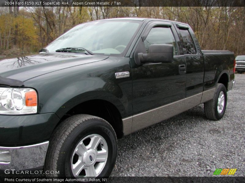 Aspen Green Metallic / Tan 2004 Ford F150 XLT SuperCab 4x4