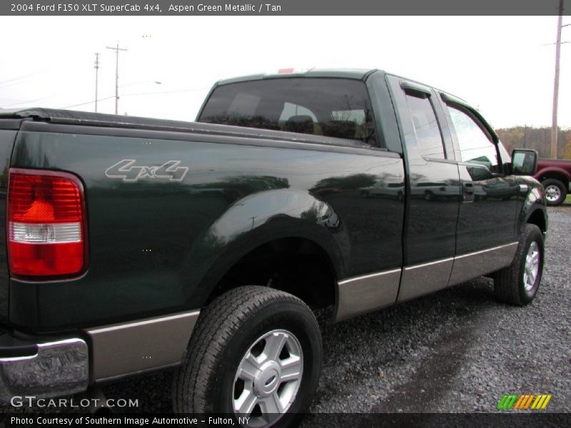 Aspen Green Metallic / Tan 2004 Ford F150 XLT SuperCab 4x4