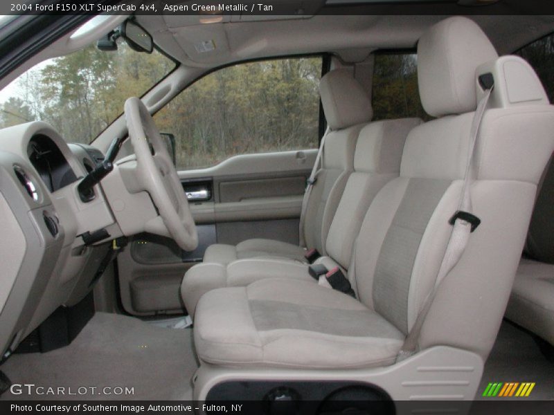 Aspen Green Metallic / Tan 2004 Ford F150 XLT SuperCab 4x4