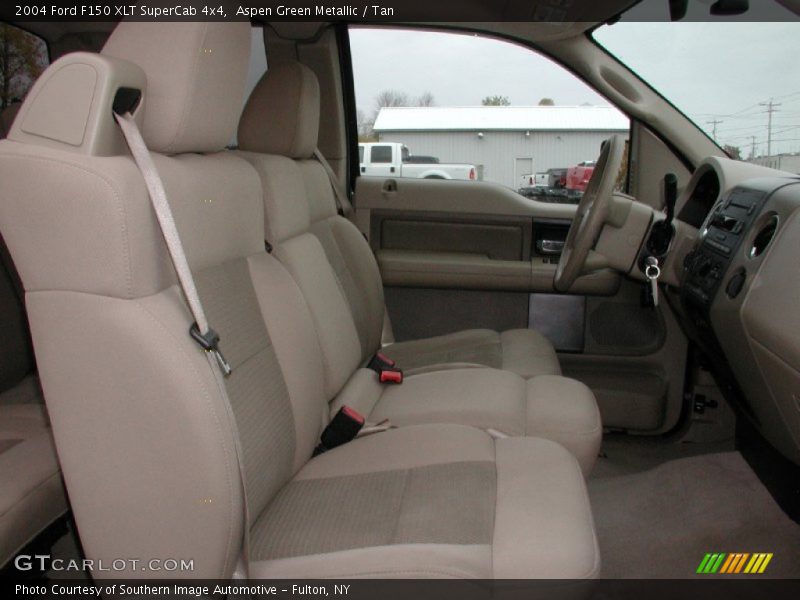 Aspen Green Metallic / Tan 2004 Ford F150 XLT SuperCab 4x4