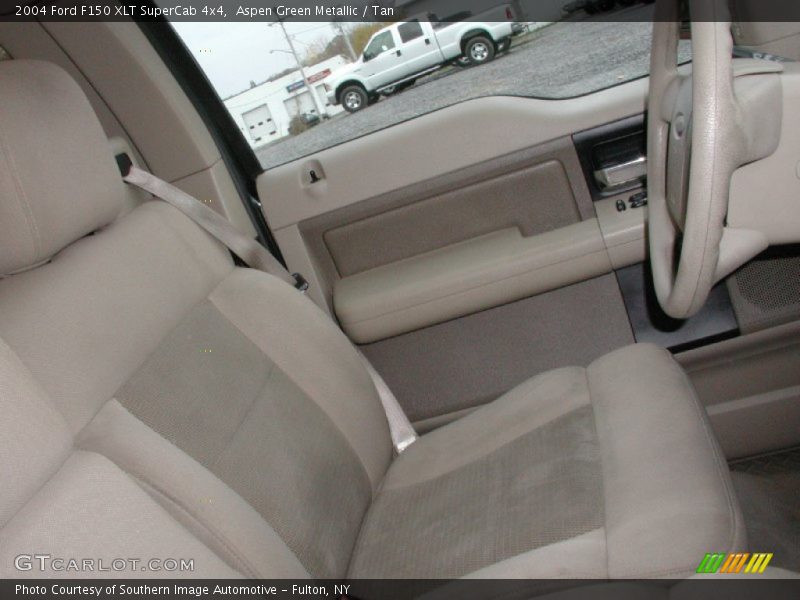 Aspen Green Metallic / Tan 2004 Ford F150 XLT SuperCab 4x4