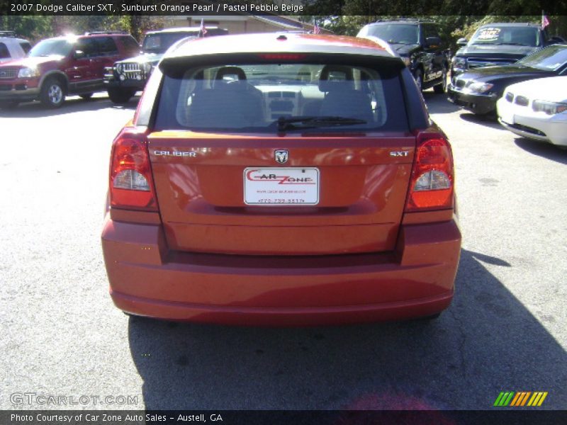Sunburst Orange Pearl / Pastel Pebble Beige 2007 Dodge Caliber SXT