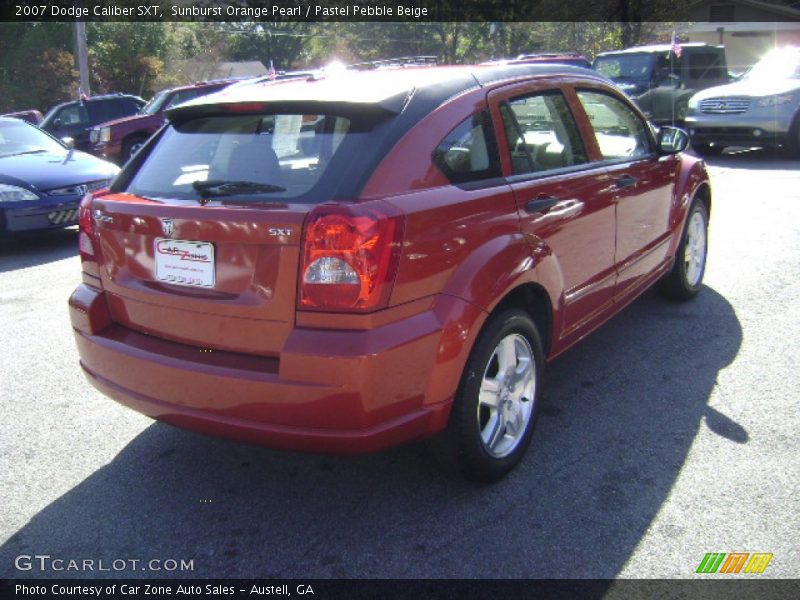 Sunburst Orange Pearl / Pastel Pebble Beige 2007 Dodge Caliber SXT