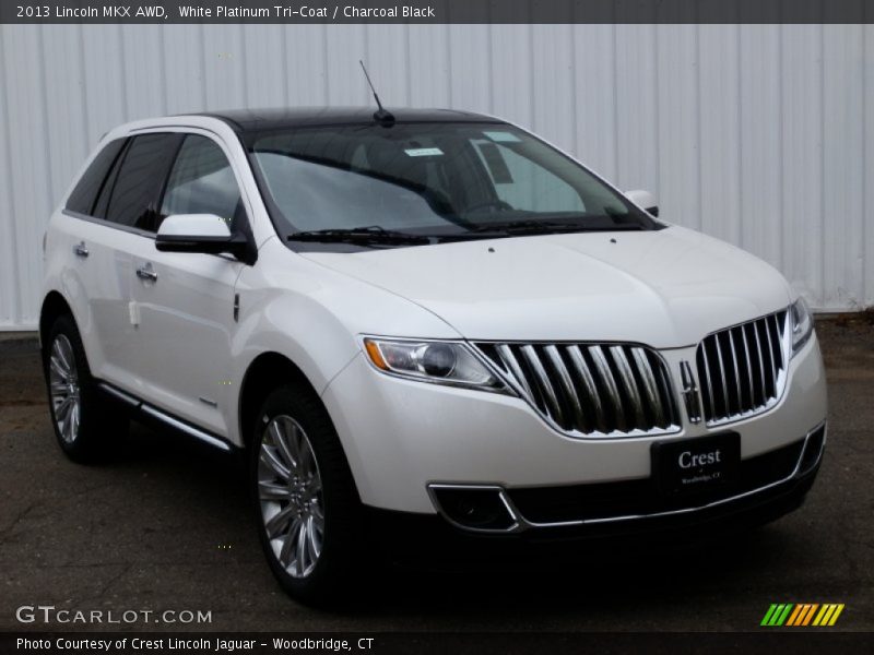 White Platinum Tri-Coat / Charcoal Black 2013 Lincoln MKX AWD